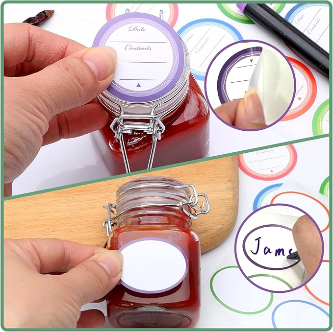 Brajttt 4 oz Spice Jars with Labels,25 Pack Small Glass Jars with Lids,Small Glass Containers with Airtight Hinged Lid for Home Kitchen, Arts & Crafts Projects, Spices, Decoration, Snack Foods - Image 4