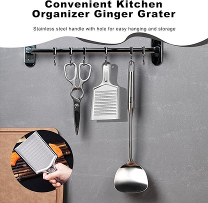 Ginger Grater Tool, Stainless Steel Grater Rustproof 8.46"x4.16" Large Size Ginger Grinder for Fine Grate, Dishwasher Safe Kitchen Tool for Garlic Cheese, Nutmeg, Vegetables & Citrus Zesting - Image 7