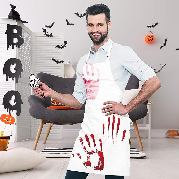 Syntus Apron for Men Women, Adjustable Cooking Kitchen Chef Aprons with 2 Pockets, Cotton/Polycotton/Polyester - Image 7