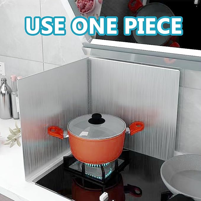 2 PCS Stove Grease Splatter Screens Guard | Range Backsplash Splatter Guard for Wall | 2 Sided Foldable Splash Shield Metal Panel Protector for Cooking, Stainless Steel, 15.7 X 15.7 X 15.7 Inches - Image 5