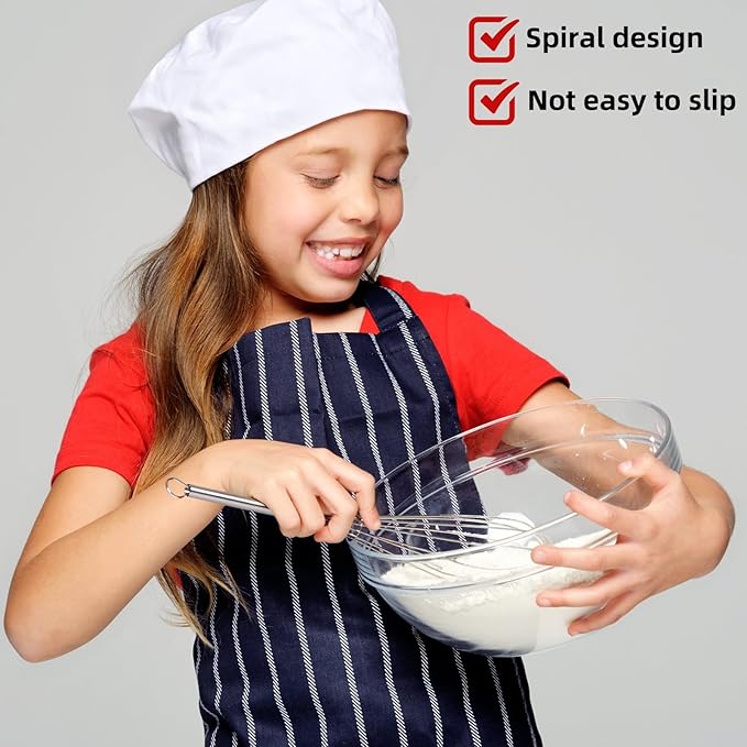 Baderke 30 Pcs Mini Whisk Bulk Small Whisks for Cooking 304 Stainless Steel Tiny Whisk for Baking, Whipping, Beating Eggs, Mixing Sauces, Blending Ingredients (6 Inch) - Image 6
