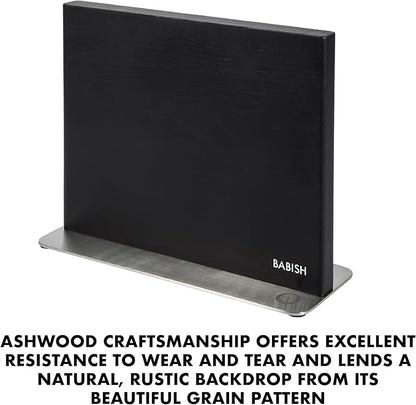 Babish 5-Piece Magnetic Forged Kitchen Knife Block Set – 1.4116 German Steel Cutlery with Magnetic Knife Holder – Professional Chef Knife Set