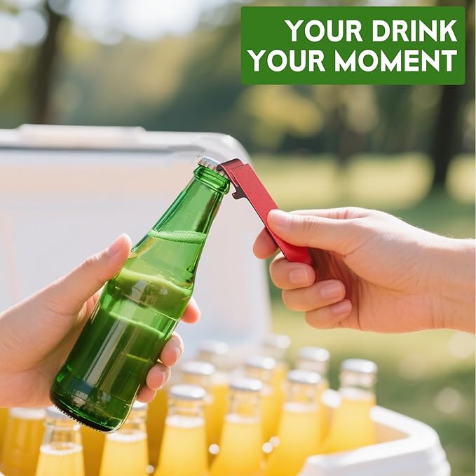 6 Pack Bottle Opener Keychain Set, Colorful Aluminum Alloy Beer Bottle Openers, Small Lightweight Keychain Opener for Beer, Soda & Can Opening, Pocket Bar Tool for Home, Camping & Parties - Image 5