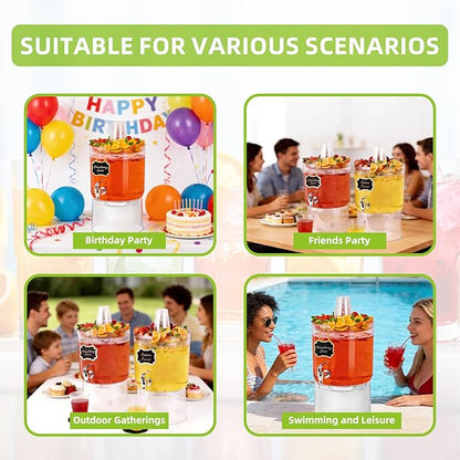 2 Gallon Beverage Dispenser for Parties, BPA-Free Drink Dispenser with No Drip Spigot, Juice Dispensers with Stand, Transparent Plastic Water Dispenser Countertop for Punch, and Drink Fountains - Image 8