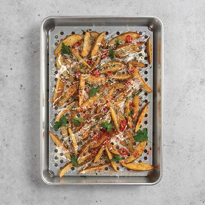 Nordic Ware Naturals High Sided Half Sheet Pan with Multi-Purpose Oven and Cooling Rack - Image 6