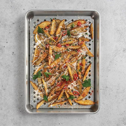 Nordic Ware Naturals High Sided Half Sheet Pan with Multi-Purpose Oven and Cooling Rack - Image 6