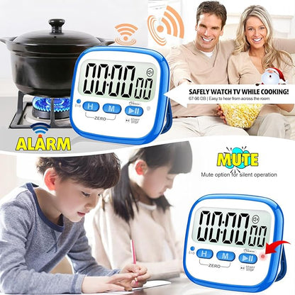 AyayaBoss 2-Pack Magnetic Kitchen Timers for Cooking, Digital Stop Watch Countdown Timer for Kids, Teachers, Classroom, Office, Exercise - Battery Included - Image 7
