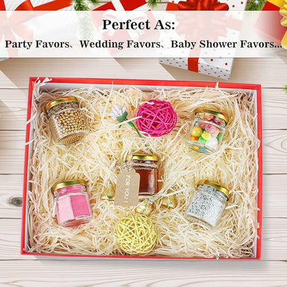 Syntic 60 Pcs Small Glass Containers with Airtight Lids, 1.5 oz Mini Honey Jars for Wedding Favor, Baby Shower, Small Hexagon Candle Jars for Making Candles, Body Butter, Jam, Spices, Herbs, DIY Gift - Image 8