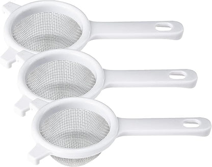Chef Craft Classic Stainless Steel Mesh Strainer, 3 inches in diameter, White (Pack of 3)
