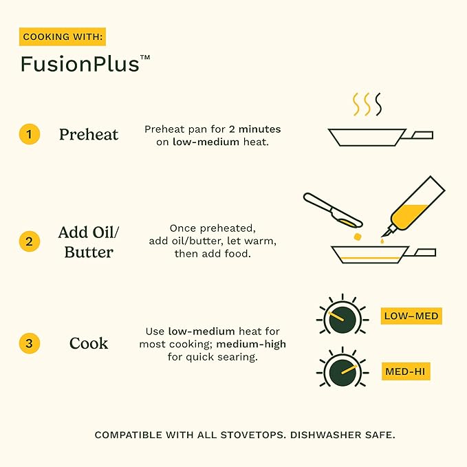 Cuisinart FusionPlus Hybrid Stainless Steel Cookware, 12-Inch Round Griddle Pan with PFAS-Free PURELYSEAR Ceramic Technology, Scratch Proof, Cool Grip Handles, Dishwasher Safe
