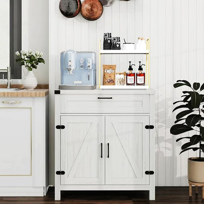 Coffee Bar Organizer for Countertop, Multifunctional Coffee Station Organizer for Accessories Storage, 2 Tier Wooden Shelf for Coffeebar, Countertop, Corner - Image 9