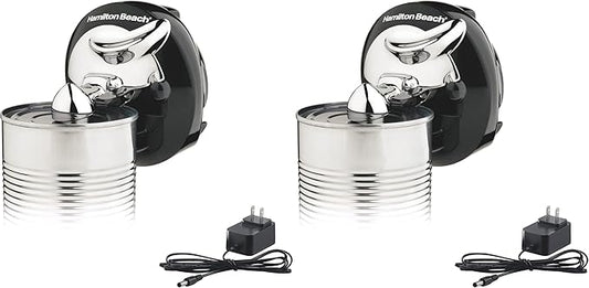 Hamilton Beach Walk 'n Cut Electric Can Opener for Kitchen,Use On Any Size,Automatic and Hand-Free,Cordless & Rechargeable,Easy Clean Removable Blade,Black (76501G),(Pack of 2) by HamiltonBeach
