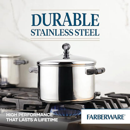 Farberware Classic Stainless Steel 4-Quart Covered Saucepot - - Silver (Pack of 4) - Image 4