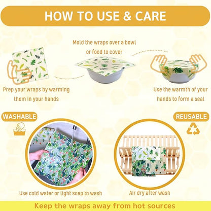 Reusable Beeswax Wrap - 9 Pack Beeswax Wraps for Food, Eco-Friendly Beeswax Food Wraps, Bread Sandwich Wrapper - Organic, Sustainable, Zero Waste, Reusable Plastic-Free Food Wrap, 1XL, 3M, 5S - Image 4