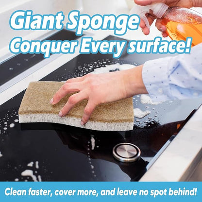 AIDEA XL Scrub Sponges Non-Scratch, 6Count, Large Natural Sponge for Non Stick Cookware, Sponges Kitchen, Cellulose Cleaning Sponge for Dishes, Kitchen, Bathroom, Household - Image 5