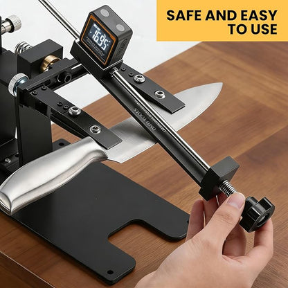 Newise Precision Knife Sharpening System, Adjustable Angle Guided Sharpener Kit with 5 Diamond & Ceramic Stones, for Kitchen, Hunting, Pocket – Professional Sharpening Tool