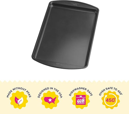 Wilton Gold Premium Non-Stick Warp-Resistant Bakeware, Made without PFAs, Medium Cookie Sheet, 15.25 x 10.25 in, Packaging May Vary