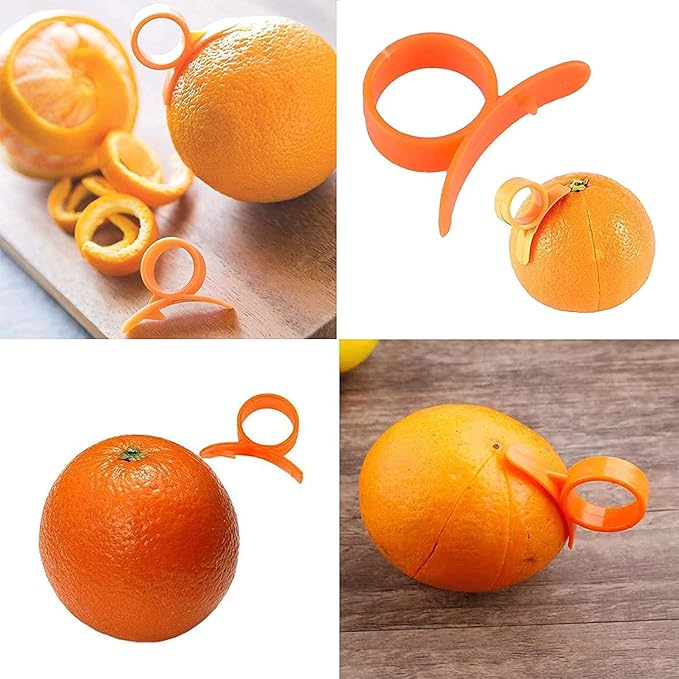 Vegetable Peeler, Potato Peelers for Kitchen Stainless Steel Multi-function Set Fruit Peeler For Kitchen and Household Tools Y & I Shape Swivel Blades with ​2 Orange Citrus Peelers - Image 8