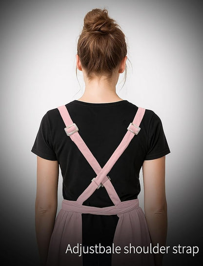 Pinknoke Vintage Pinafore Apron Dress for Women with Pockets Cute Floral Chef Aprons for Kitchen Cooking Baking Gardening - Image 8