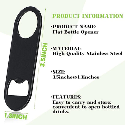 Remerry 50 Pcs Bottle Openers Stainless Steel Flat Bottle Opener Bulk 3.4 x 1.3 Inches Bartender Beer Key Soda Can Mini Speed for Kitchen, Bar or Restaurant - Image 2