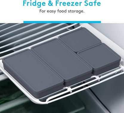Cheat Sheets Lids - Silicone Bakeware Lid for Prepd Modular Sheet Pan Dividers - 4 Nonstick, Oven, Microwave, Dishwasher, Fridge & Freezer-Friendly Sheet Pan Divider Lids for Cooking & Storage