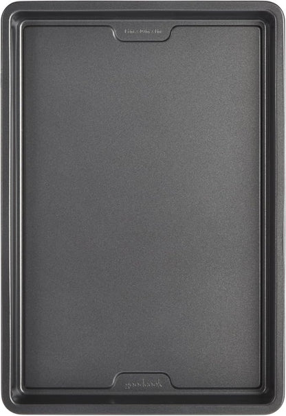GoodCook PRO Medium Baking Sheet Pan Nonstick Warp & Scratch-Resistant Dishwasher-Safe Carbon Steel Construction for Even Baking Oven Safe to 480°F, 10 x 15-Inch, Gray