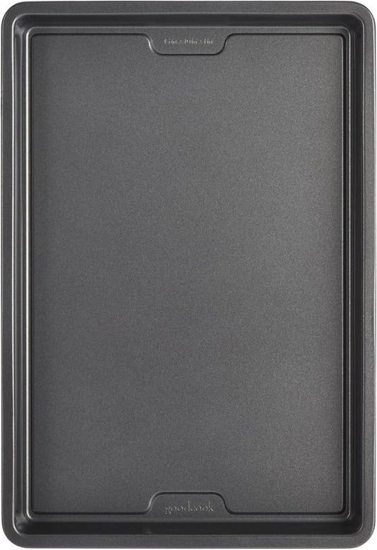 GoodCook PRO Medium Baking Sheet Pan Nonstick Warp & Scratch-Resistant Dishwasher-Safe Carbon Steel Construction for Even Baking Oven Safe to 480°F, 10 x 15-Inch, Gray