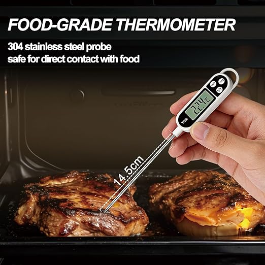 Electronic Digital Display Thermometer, 304 Long Probe, Suitable for Kitchen Cooking, BBQ, with Waterproof Feature and Capable of Sensitive and Rapid Measurement. - Image 4
