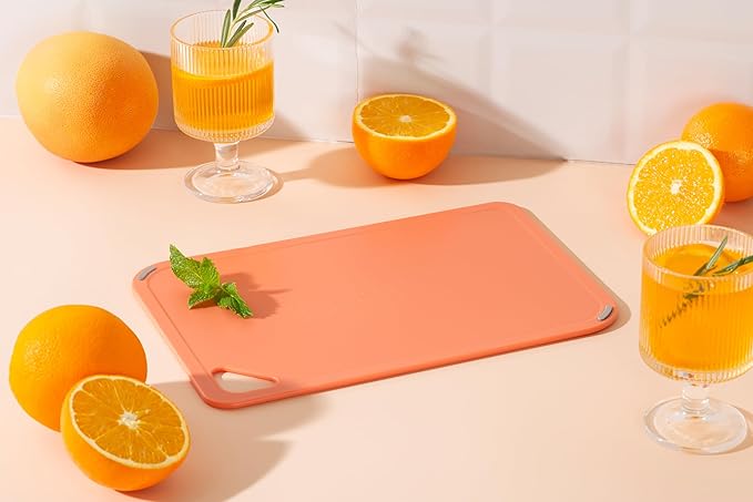 THETCHRY Plastic Cutting Board Set, Cutting Boards for Kitchen BPA Free, Large-Small Chopping Boards Set of 3 Non-Slip for Cooking Camping Dishwasher Safe, Reversible, with Grip Handle, 15"×10"×0.6" - Image 8