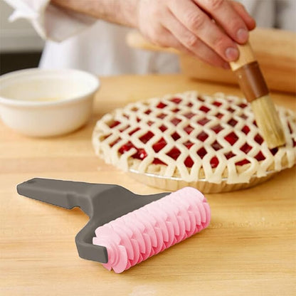 Pastry Lattice Roller Cutter, Pastry Cutter Roller DIY Baking Tool for Dought Cookie Pie, Crust Pastry Wheel for Cutting, Baking & Cooking Tool for Apple Pie Crust or Ravioli Pasta - Image 6