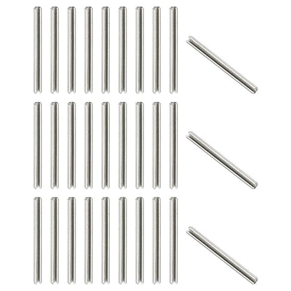 PATIKIL Slotted Spring Pin, 50 Pcs 3/32" x 1-3/16" (2.7mm x 30mm) 304 Stainless Steel Split Roll Pins Spring Dowel for Home Improvement Automotive Machine Repair, Silver