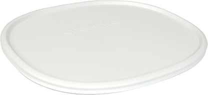 CorningWare FS2 2.5qt/2.35L Oval French White Casserole Dish and F-2-PC Oval French White 2.5qt Plastic Lid