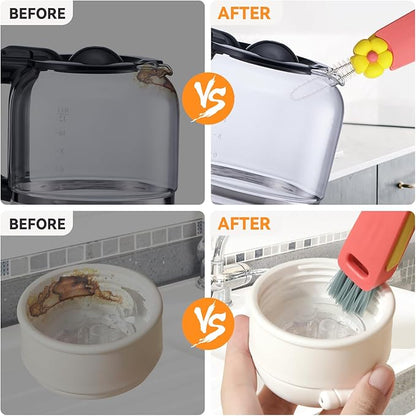 3 in 1 Cup Lid Gap Cleaning Brush Set, Multifunctional Bottle Clean-ing Brush, Cup Lid Gap Cleaner, Home Kitchen Crevice Cleaning Brush Tools (Blue) - Image 5
