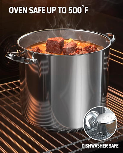 Cooks Standard 18/10 Stainless Steel Stockpot 16-Quart, Classic Deep Cooking Pot Canning Cookware with Stainless Steel Lid, Silver - Image 7