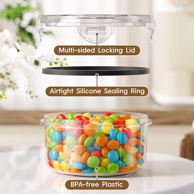 70 PCS Food Storage Containers with Lids Airtight (35 Containers & 35 Lids), 100% Leak Proof Meal Prep Container for Kitchen, BPA-Free Plastic(Polypropylene5), Microwave/Dishwasher Safe, Labels & Pen - Image 3