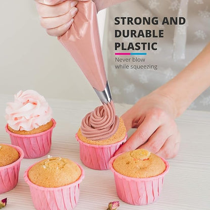 Riccle Extra Large 24 Inch Piping Bags - 100 Textured Anti Burst Thickened Disposable Pastry Bags - Icing Piping Bags for Frosting - Ideal for Cakes and Cookies Decoration - Image 3