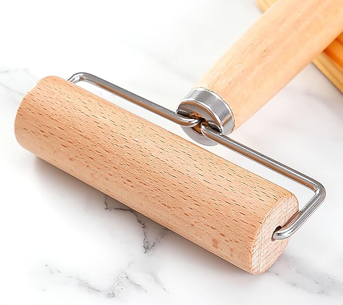 Roller Rolling Pin, 4 Inch Wood Rolling Pin for Kneading the Dough of Baking Bread, Pizza, Cookie, Noodles (M) - Image 4