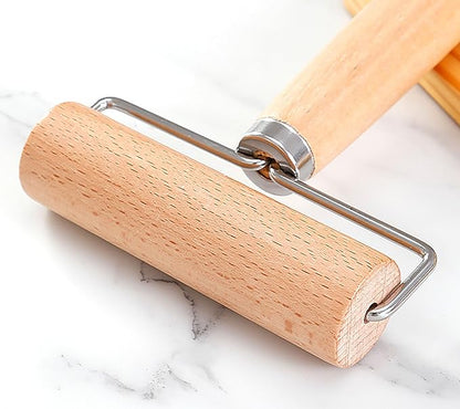 Roller Rolling Pin, 4 Inch Wood Rolling Pin for Kneading the Dough of Baking Bread, Pizza, Cookie, Noodles (M) - Image 4