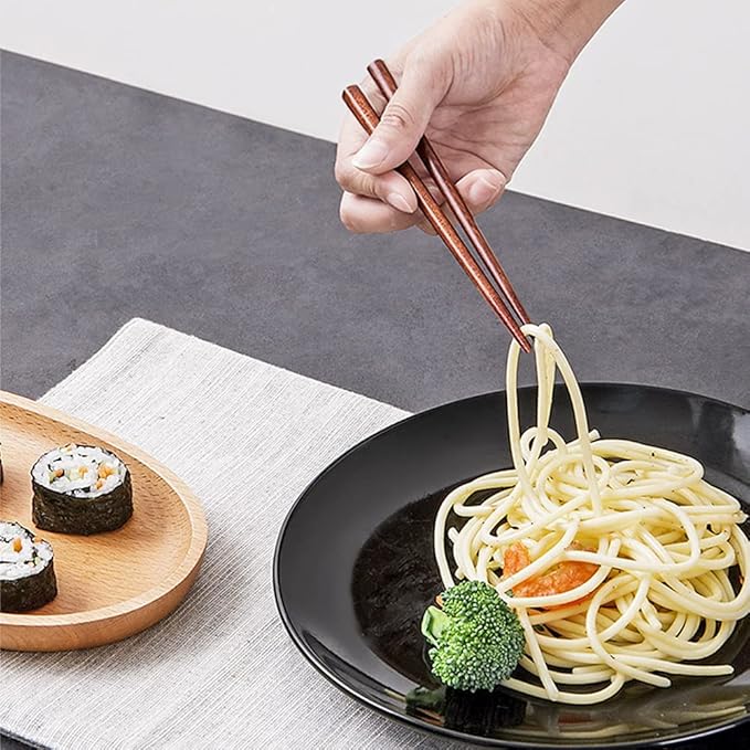 Portable Wooden Cutlery Set for Travel and Camping - 4 Piece Set With Reusable Wooden Spoon, Fork, Knife and Chopsticks - Image 7