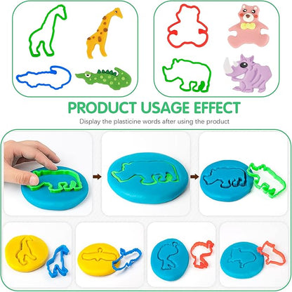 36-Piece Dough Tool Set for Kids Ages 3-8 – Includes Animal Cutters, Rolling Pins, Rollers, Random Colors - Image 5
