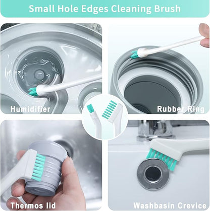 Lumkew Small Cleaning Brush Tight Spaces, 8pcs Crevice Cleaning Brushes Tool for Household Use, Tiny Cleaning Brush Mini Parts Humidifier Toaster