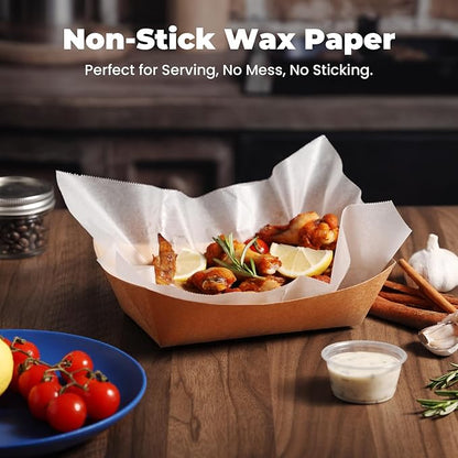 Fit Meal Prep [1000 Pack] 12 x 10.75" Wax Paper Sheets for Food, Interfolded Precut Deli Paper, Pop Up Grease-Proof Sandwich Paper Wraps, Waterproof for Lunch, Food Basket, Microwave Cover, BBQ