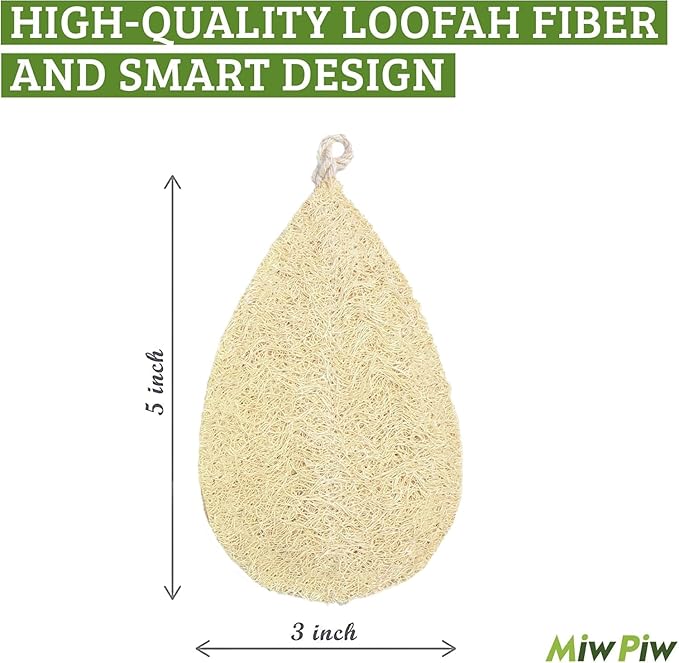 Natural Loofah Dish Sponge (Pack 10) - Vegetable Scrubber for Kitchen - 100% Biodegradable Compostable Dishwashing Scouring Pad, Zero Waste Plastic Free Eco Friendly Sustainable - Image 2