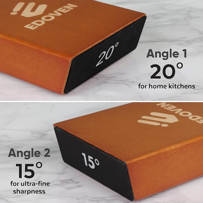 Knife Sharpener Tool – Rolling Knife Sharpener Kit with Diamond & Ceramic Discs, Magnetic 15° & 20° Angle Guide, Manual Kitchen Knife Sharpener for Steel Knives, Ideal Gift - Image 3