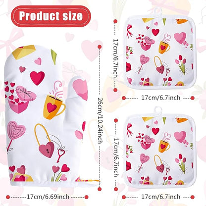Patelai 20 Pieces Blank Sublimation Oven Mitts Set Include Blank Sublimation Heat Resistance Oven Gloves and Pot Holders for DIY Kitchen Dining Room Accessories