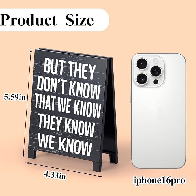 But They Don't Know That We Know Friends-Inspired Sign TV Show Home Room Decor Pop Culture Accessories Funny Sign for Living Rooms Office Desk Decor Funny Gift for Show Fans - Image 2