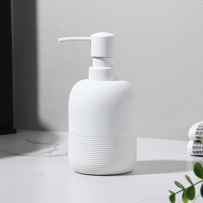 GalDal Soap Dispenser White,Hand Soap Lotion Dispenser for Bathroom Countertop,Soap Dispenser for Kitchen. - Image 4