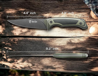 5.5 Inch Kitchen Utility Knife - Rust-Resistant Full-Tang Steel, G10 Handle - Professional Outdoor Chef Knife for Fruit & Vegetable Slicing, Paring & Tomatoes (Knife For Men)