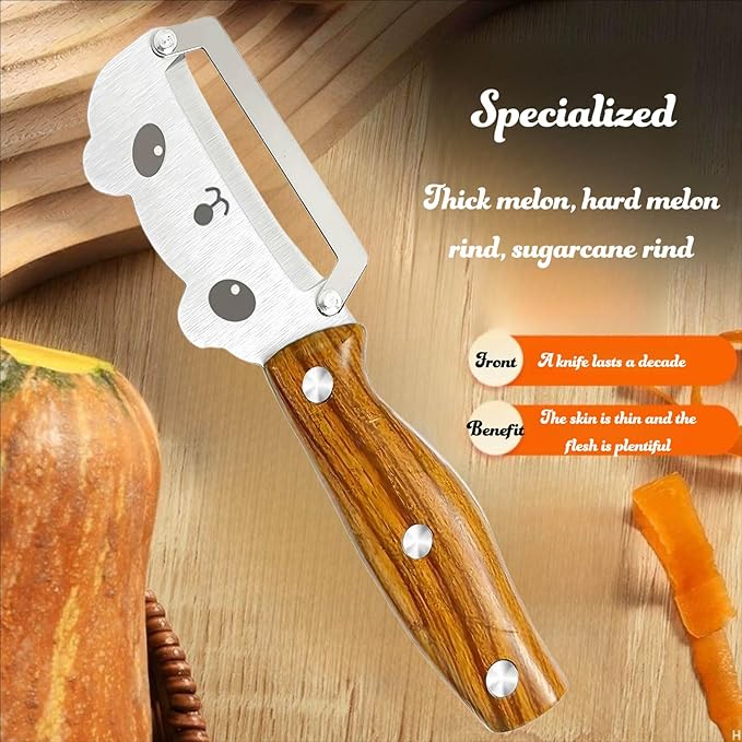 Vegetable Peeler Sharp Stainless Steel Blades for Veggie Potato Sugarcane Pumpkin Papaya Peeling Tool - Image 6