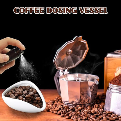 Coffee Bean Dosing Cup and Spray Bottle Set, Coffee Bar Espresso Accessories, Ceramic Dosing Vessel/Single Dose Measuring Tray Kit, Ceramic Single Dosing Tray For Coffee or Tea, Coffee Lover Gifts - Image 2